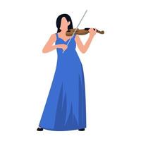 Female Playing Orchestra vector