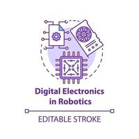 Digital electronics in robotics concept icon vector