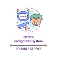 Pattern recognition system concept icon vector