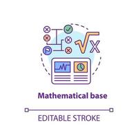 Mathematical base concept icon vector