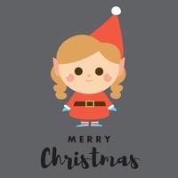 navidad santa gnomo vector illustration