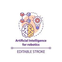 Artificial intelligence for robotics concept icon vector