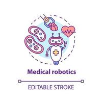 Medical robotics concept icon vector