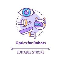 Optics for robots concept icon vector