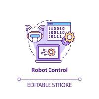 Robot control concept icon vector