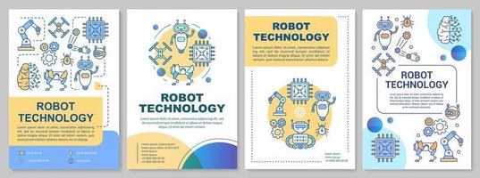 Plantilla de folleto de tecnología de robot vector