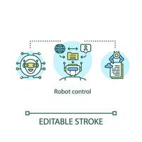 Robot control concept icon vector