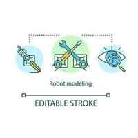 Robot modeling concept icon vector