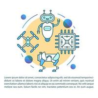 Plantilla de vector de página de artículo de tecnología de robot