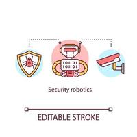 Security robotics concept icon vector