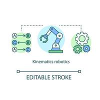 icono de concepto de robótica cinemática vector