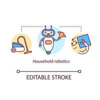 Household robotics concept icon vector