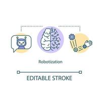 Robotization concept icon vector