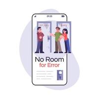 No room for error social media post smartphone app screen vector