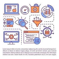 plantilla de vector de página de artículo de prueba de software