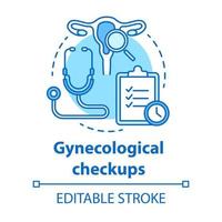 Gynecological checkups concept icon vector