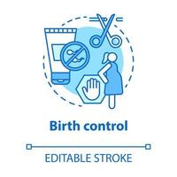 icono del concepto de control de la natalidad vector
