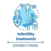 Infertility treatments concept icon vector