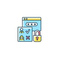 Access control RGB color icon vector