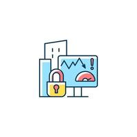 Company risk scoring privacy RGB color icon vector