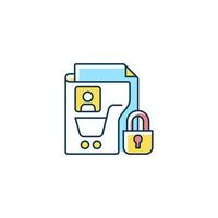 Consumer data privacy RGB color icon vector