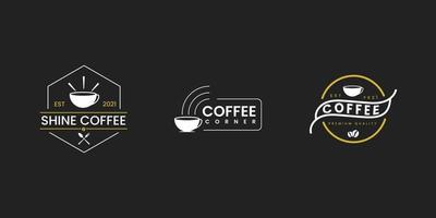 conjunto de diseño de logotipo de café. vector libre