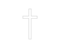 icono de cruz cristiana de corte de papel aislado sobre fondo blanco. cruz de la iglesia. estilo de arte de papel. ilustración vectorial vector