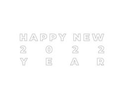 Happy New Year 2022 Long Shadow Design Template. Modern Design for Calendar, Invitations, Greeting Cards, Holidays Flyers or Prints vector