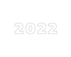 Happy New Year 2022 Long Shadow Design Template. Modern Design for Calendar, Invitations, Greeting Cards, Holidays Flyers or Prints vector