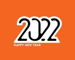 Happy New Year 2022 Text Typography Design Patter, Vector illustration.