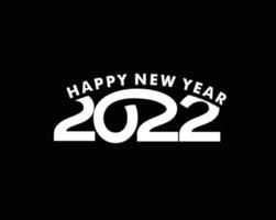 Happy New Year 2022 Text Typography Design Patter, Vector illustration.