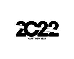Feliz año nuevo 2022 patrón de diseño de tipografía de texto, ilustración vectorial.