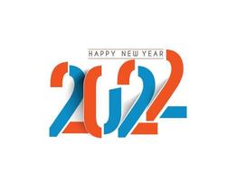 Happy New Year 2022 Text Typography Design Patter, Vector illustration.