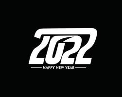 Happy New Year 2022 Text Typography Design Patter, Vector illustration.