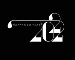 Happy New Year 2022 Text Typography Design Patter, Vector illustration.