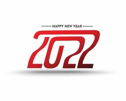 Happy New Year 2022 Text Typography Design Patter, Vector illustration.