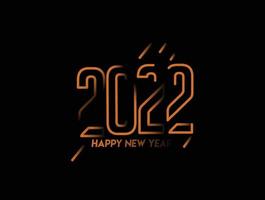 Happy New Year 2022 Text Typography Design Patter, Vector illustration.