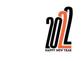 Happy New Year 2022 Text Typography Design Patter, Vector illustration.