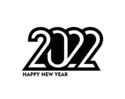 Happy New Year 2022 Text Typography Design Patter, Vector illustration.