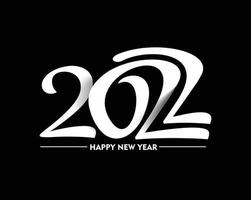 Happy New Year 2022 Text Typography Design Patter, Vector illustration.