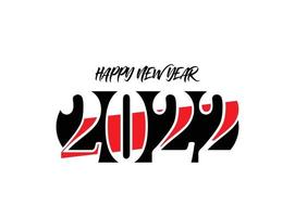 Happy New Year 2022 Text Typography Design Patter, Vector illustration.