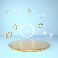 3d abstract background, mock up scene geometry shape podium for product display, 3d illustration photo