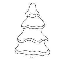 Christmas tree. outline. illustration vector