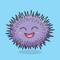 Urchin Cartoon Isolated Cute Illustrations vector