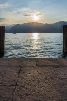 Sunset on Lake Garda. Malcesine. photo