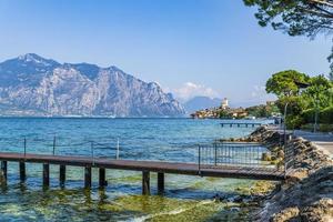 Lake Garda and the historic center of Malcesine. photo