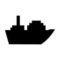 Ship icon illustration vector color black. Editable color. Black silhouette. Suitable for logos, icons, etc Free Vector