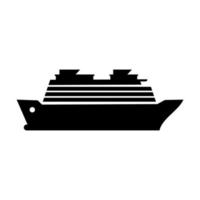 Ship icon illustration vector color black. Editable color. Black silhouette. Suitable for logos, icons, etc Free Vector