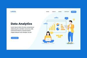 Landing Page data analytics vector