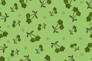 seamless pattern with green leaves, design elements vector